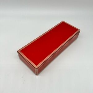 Orange oblong glass jewelry box